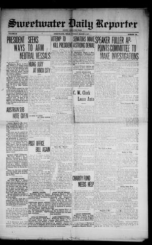 Primary view of object titled 'Sweetwater Daily Reporter (Sweetwater, Tex.), Vol. 3, No. 794, Ed. 1 Tuesday, March 6, 1917'.