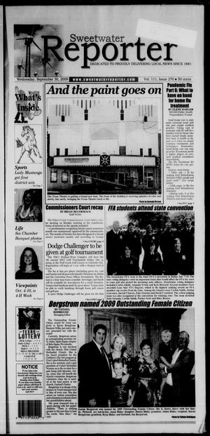 Sweetwater Reporter (Sweetwater, Tex.), Vol. 111, No. 270, Ed. 1 Wednesday, September 30, 2009