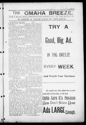 The Omaha Breeze. (Omaha, Tex.), Vol. 16, No. 13, Ed. 1 Wednesday, February 7, 1912