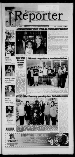 Sweetwater Reporter (Sweetwater, Tex.), Vol. 112, No. 13, Ed. 1 Sunday, November 29, 2009
