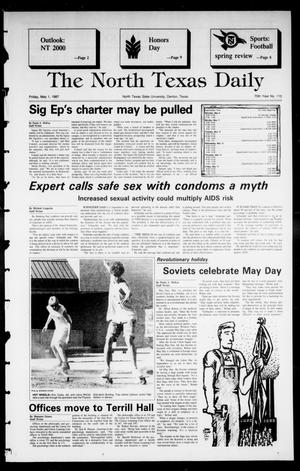 Primary view of object titled 'The North Texas Daily (Denton, Tex.), Vol. 70, No. 110, Ed. 1 Friday, May 1, 1987'.