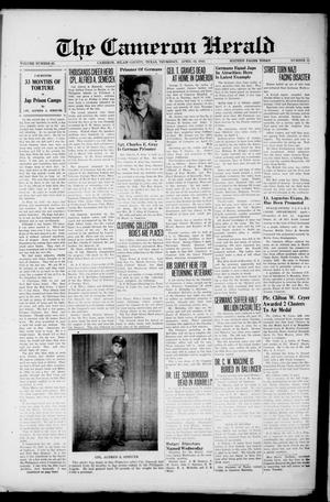 The Cameron Herald (Cameron, Tex.), Vol. 86, No. 1, Ed. 1 Thursday, April 12, 1945