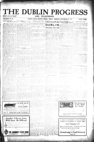 The Dublin Progress and Telephone (Dublin, Tex.), Vol. 31St Year, No. 23, Ed. 1 Friday, September 27, 1918