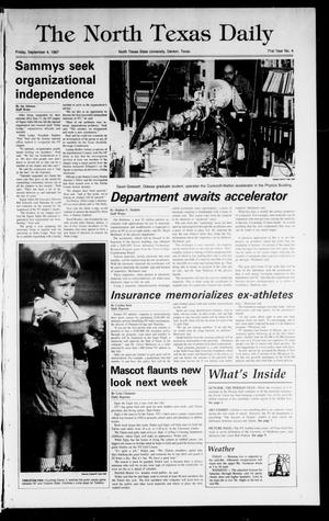 The North Texas Daily (Denton, Tex.), Vol. 71, No. 4, Ed. 1 Friday, September 4, 1987