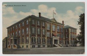 [Postcard of High School in Beaumont]