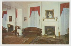 Primary view of object titled '[Postcard of Neill-Cochran House Double Parlor]'.