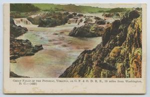 Primary view of object titled '[Postcard of Great Falls of the Potomac]'.