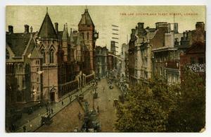 [Postcard of the Law Courts and Fleet Street in London]