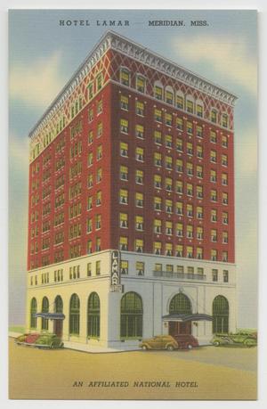 Primary view of object titled '[Postcard of Hotel Lamar]'.