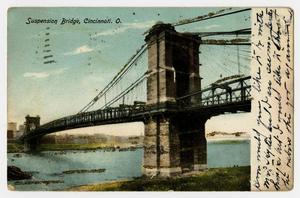 [Postcard of a Suspension Bridge in Cincinnati]