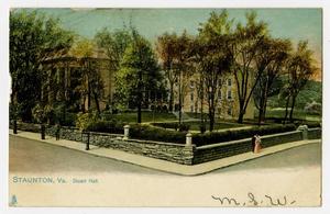 Primary view of object titled '[Postcard of Stuart Hall in Staunton, Va.]'.