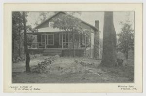 Primary view of object titled '[Postcard of Summer Cottage of C. L. Moss]'.