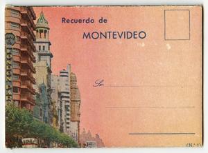 Primary view of object titled '[Fold Out Postcard of Montevideo]'.