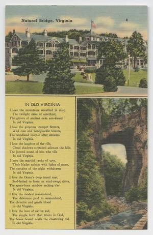 [Postcard of Natural Bridge in Virginia]