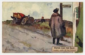 [Postcard of Car Parked on Side of Road]