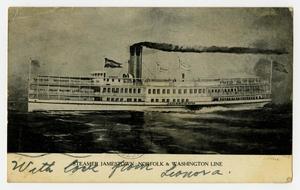 [Postcard of Jamestown Steamer From Norfolk & Wahsington Line]