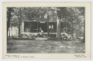 Primary view of object titled '[Postcard of Summer Cottage of W. S. Cochran]'.