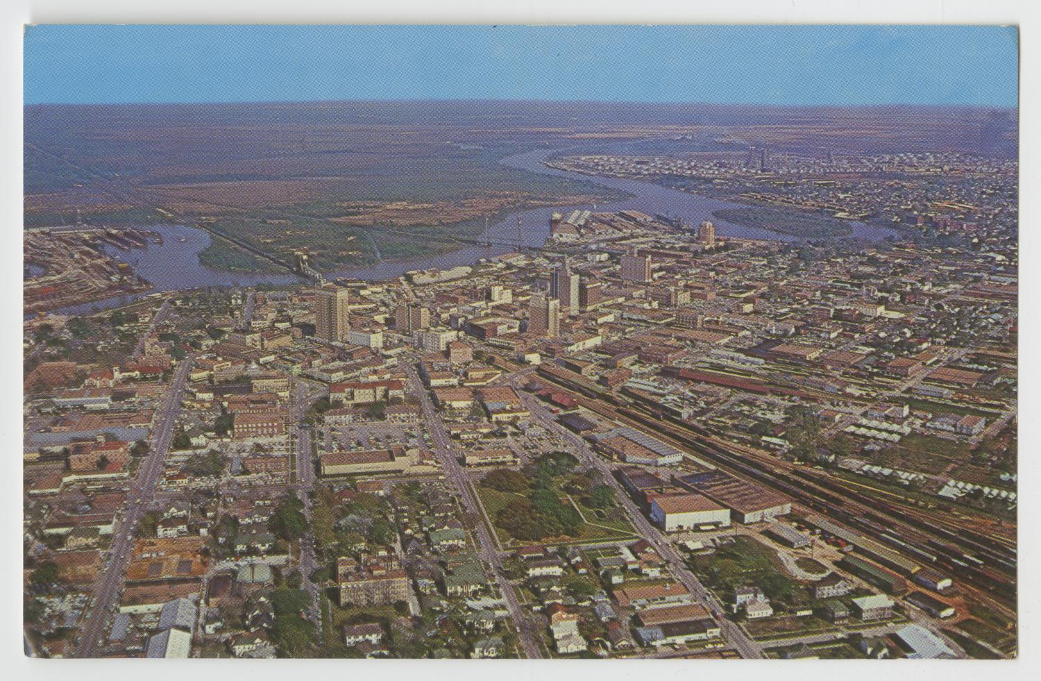 Postcard Of Aerial View Of Beaumont Tx The Portal To Texas History