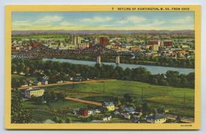 [Postcard of Skyline of Huntington]