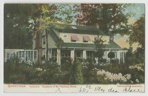 [Postcard of the Residence of Mr. Chauncey Olcott]