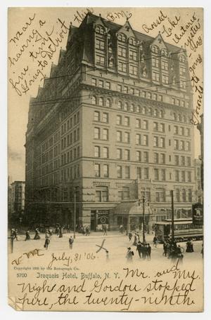 [Postcard of the Iroquois Hotel]