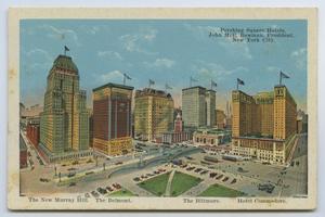[Postcard of Pershing Square Hotels]