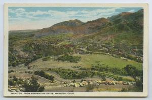 Primary view of object titled '[Postcard of Manitou]'.