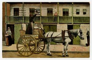 [Postcard of Milk Cart View in New Orleans]