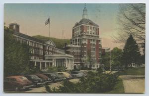 Primary view of object titled '[Postcard of Front of the Homestead Hotel]'.