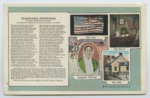 [Postcard of Barbara Fritchie's Life and Importance to American History]