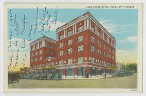 Primary view of object titled '[Postcard of Lora Locke Hotel]'.