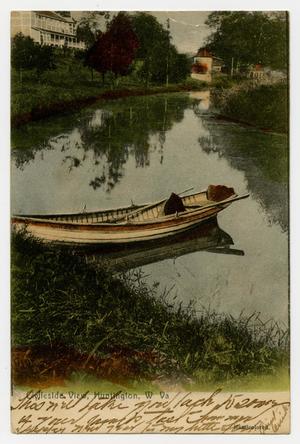 [Postcard of a Rowboat on a River]