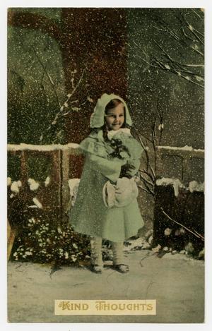 [Postcard of Young Girl in Snow]