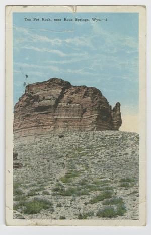 Primary view of object titled '[Postcard of Tea Pot Rock]'.
