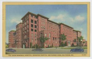 Primary view of object titled '[Postcard of Union Memorial Hospital, Johnston Hospital and Nurses Home]'.