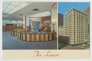 [Postcard of Main Lobby of Lamar Hotel]