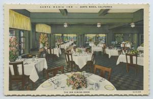 Primary view of object titled '[Postcard of Santa Maria Inn Dining Room]'.