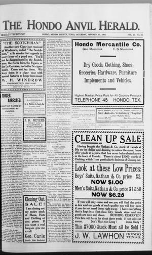 The Hondo Anvil Herald. (Hondo, Tex.), Vol. 23, No. 25, Ed. 1 Saturday, January 30, 1909