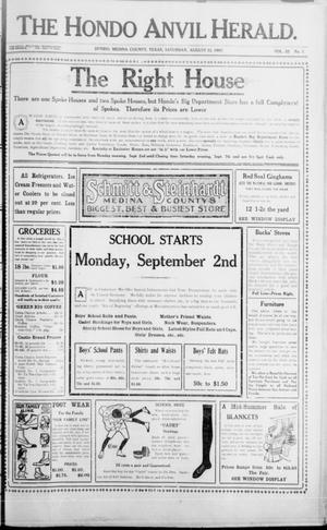 The Hondo Anvil Herald. (Hondo, Tex.), Vol. 22, No. 3, Ed. 1 Saturday, August 31, 1907