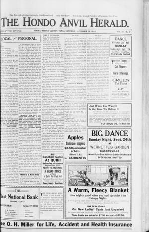 The Hondo Anvil Herald. (Hondo, Tex.), Vol. 37, No. 8, Ed. 1 Saturday, September 16, 1922
