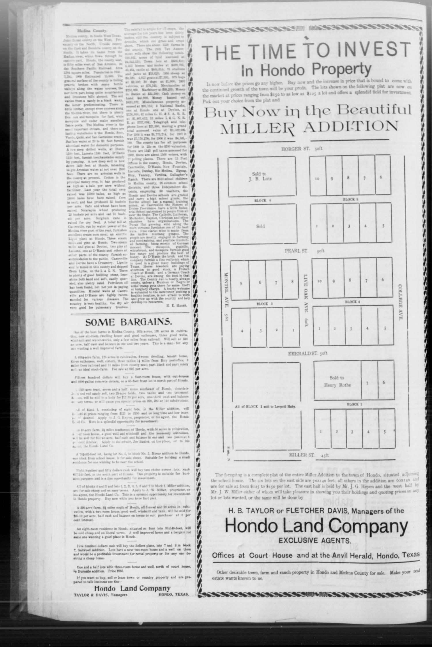 The Hondo Anvil Herald. (Hondo, Tex.), Vol. 24, No. 22, Ed. 1 Saturday, January 8, 1910
                                                
                                                    [Sequence #]: 6 of 8
                                                