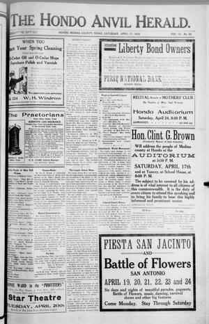 The Hondo Anvil Herald. (Hondo, Tex.), Vol. 34, No. 38, Ed. 1 Saturday, April 17, 1920