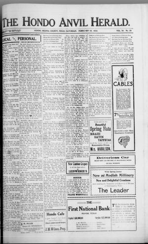 The Hondo Anvil Herald. (Hondo, Tex.), Vol. 36, No. 30, Ed. 1 Saturday, February 18, 1922