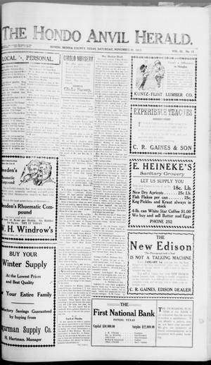 The Hondo Anvil Herald. (Hondo, Tex.), Vol. 32, No. 15, Ed. 1 Saturday, November 10, 1917