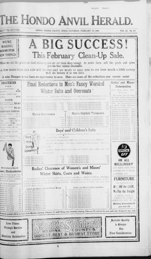 The Hondo Anvil Herald. (Hondo, Tex.), Vol. 22, No. 27, Ed. 1 Saturday, February 15, 1908