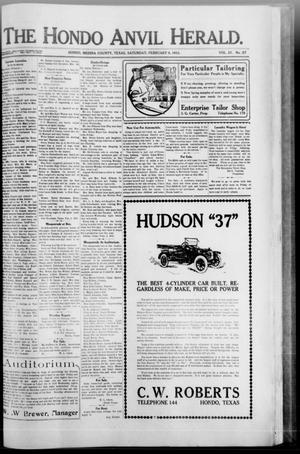 The Hondo Anvil Herald. (Hondo, Tex.), Vol. 27, No. 27, Ed. 1 Saturday, February 8, 1913