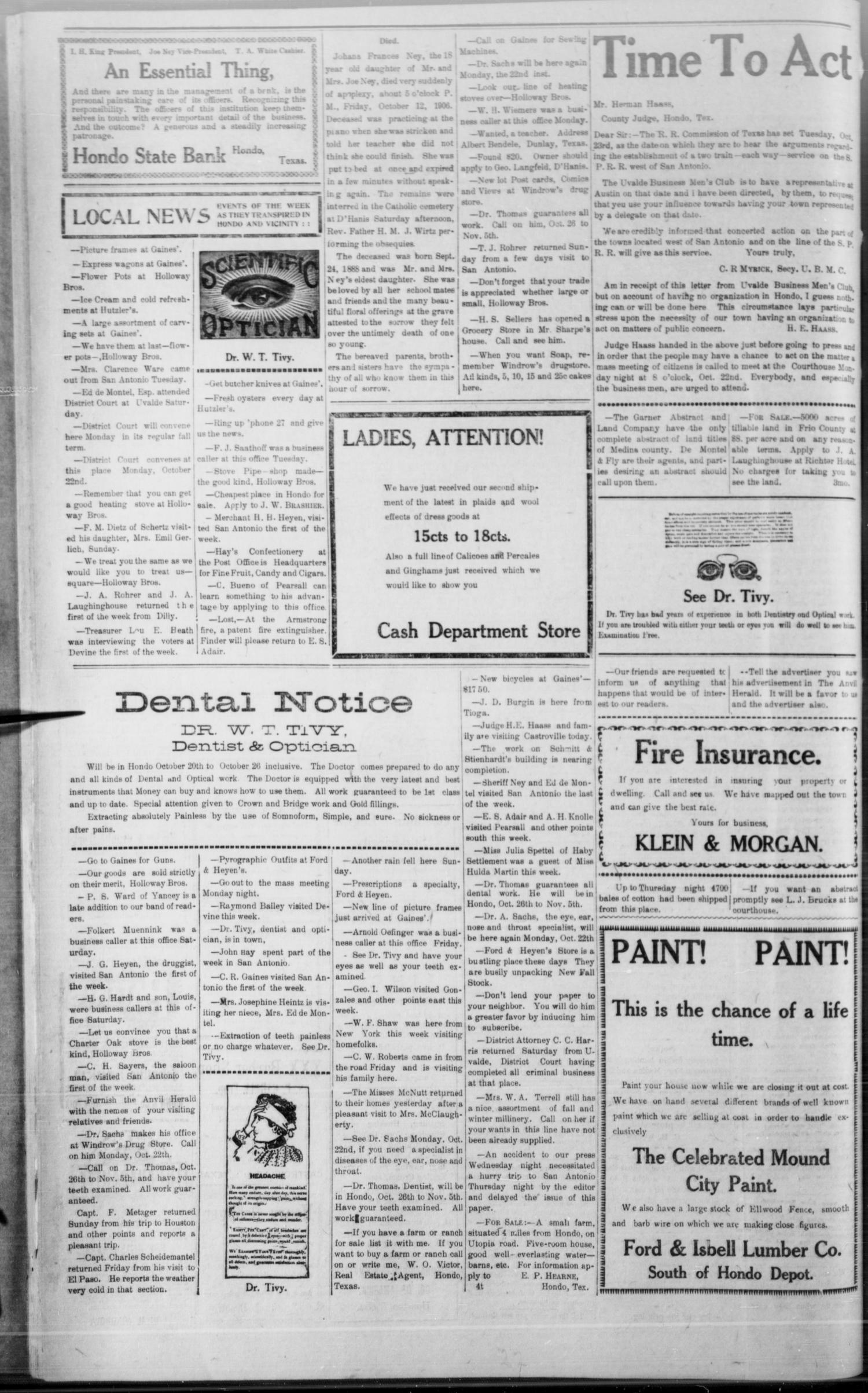 The Hondo Anvil Herald. (Hondo, Tex.), Vol. 21, No. 10, Ed. 1 Saturday, October 20, 1906
                                                
                                                    [Sequence #]: 4 of 8
                                                