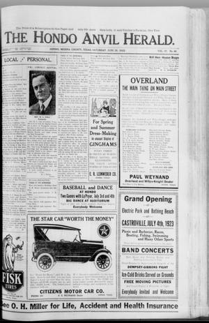 The Hondo Anvil Herald. (Hondo, Tex.), Vol. 37, No. 48, Ed. 1 Saturday, June 30, 1923