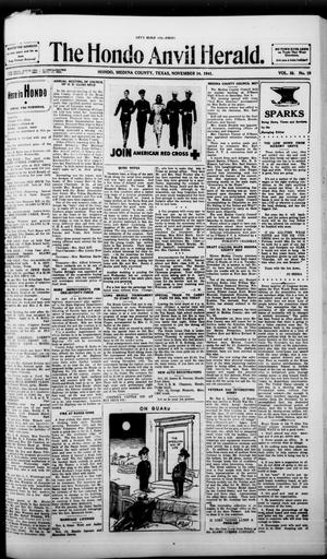 Primary view of object titled 'The Hondo Anvil Herald. (Hondo, Tex.), Vol. 56, No. 19, Ed. 1 Friday, November 14, 1941'.