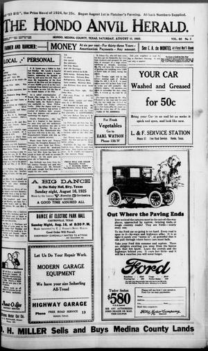 The Hondo Anvil Herald. (Hondo, Tex.), Vol. 40, No. 3, Ed. 1 Saturday, August 15, 1925